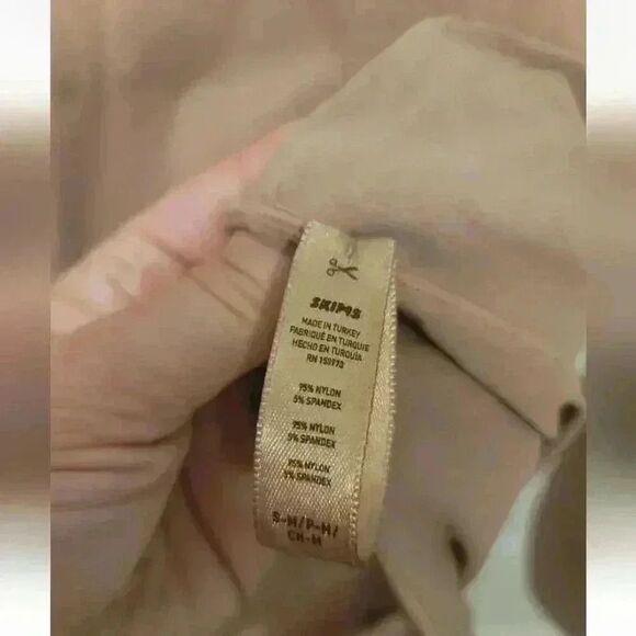 Skims Essential Crew Neck Long Sleeve Brown Bodysuit Size Small Medium S-M - Picture 5 of 6